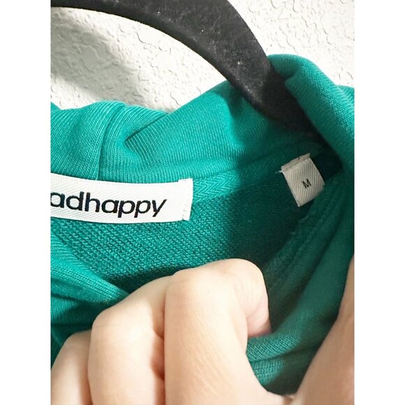 Madhappy Pastels French Terry Hoodie Pullover Long Sleeve Peacock Green Medium - Picture 4 of 4